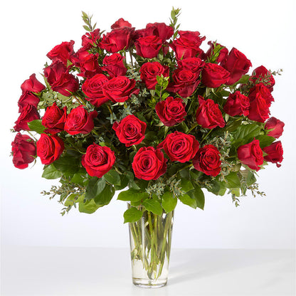 Forever Yours Fifty Stem Red Rose Bouquet –  Maes Flower Shop, Ville Platte LA