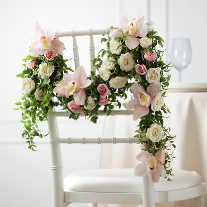 Orchid Rose Chair Décor –  Maes Flower Shop, Ville Platte LA