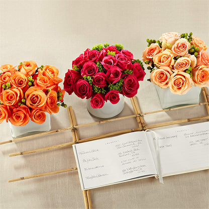 Dawn Rose Centerpiece –  Maes Flower Shop, Ville Platte LA